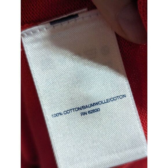 Lands End Women's M V-Neck Orange Button Front Pima 100% Cotton Cardigan - Picture 5 of 6